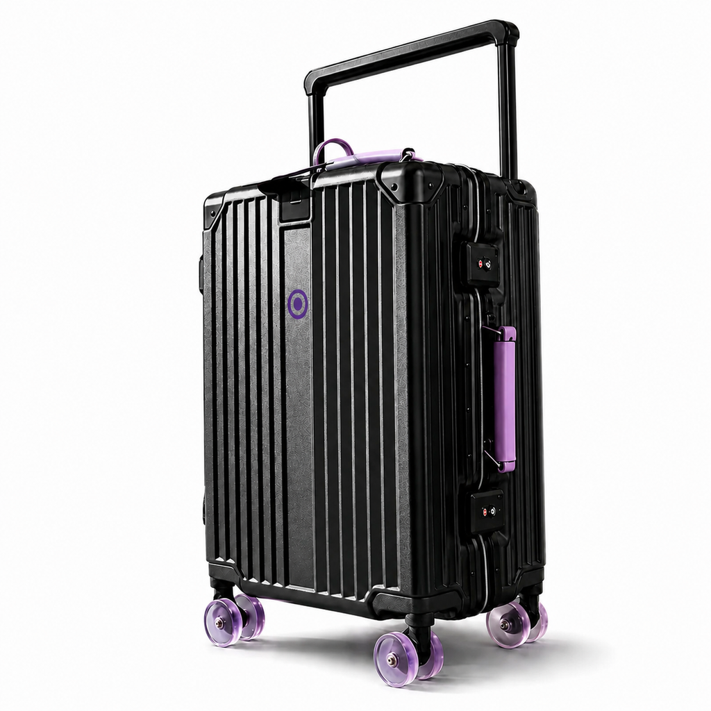 Legeum Aluminium Suitcase with Silent Wheels and TSA Lock